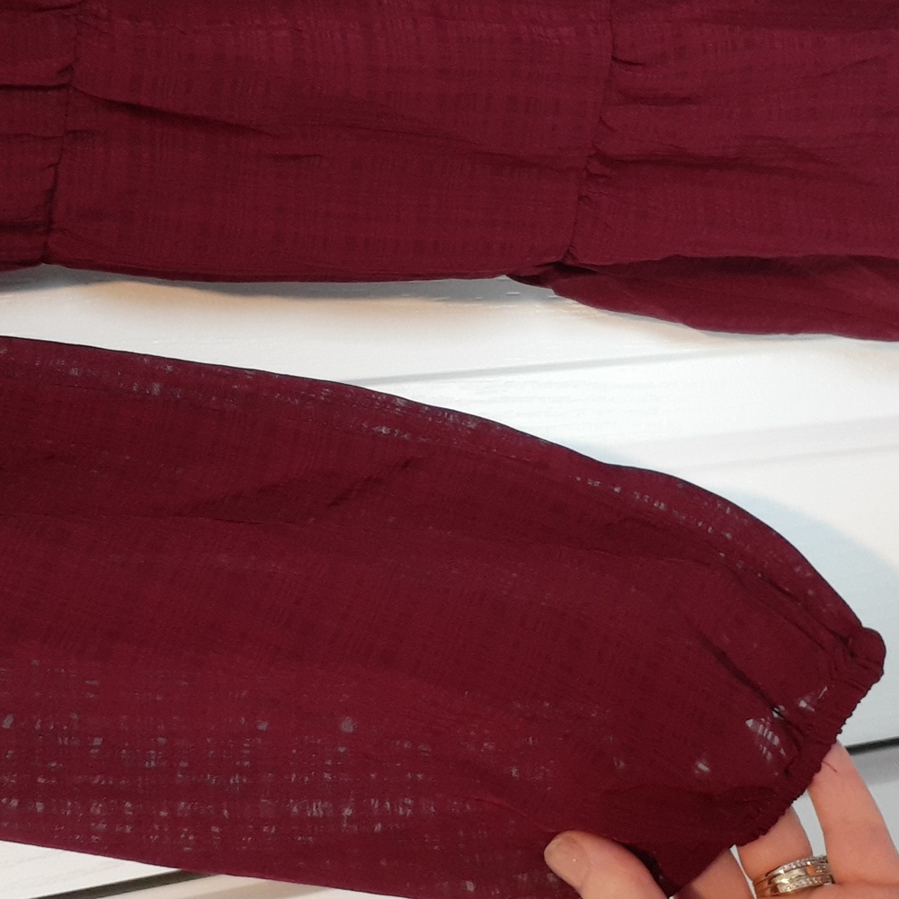 BNWT Glassons sz 12 maroon red long sleeve dress - Picture 3 of 10